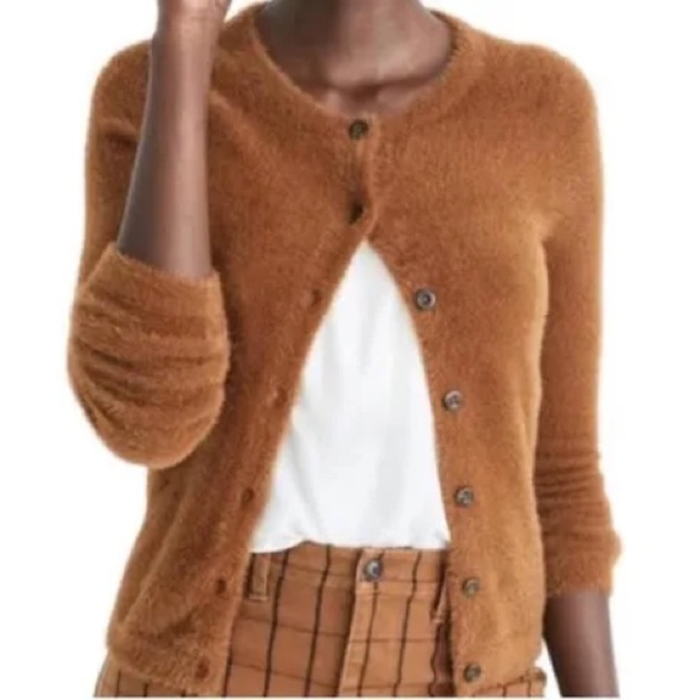 Madewell Hewitt cardigan in brown. Size large.